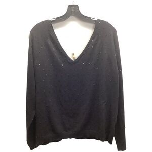 Attention Size X-Large Sequence Black V-Neck Sweater. Preloved
